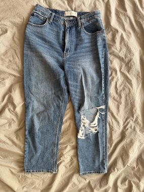 Abercrombie & Fitch Curve Love - Ankle Straight - Ultra High Rise Jeans